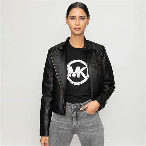 chaqueta cuero michael kors mujer|Chaquetas y abrigos .